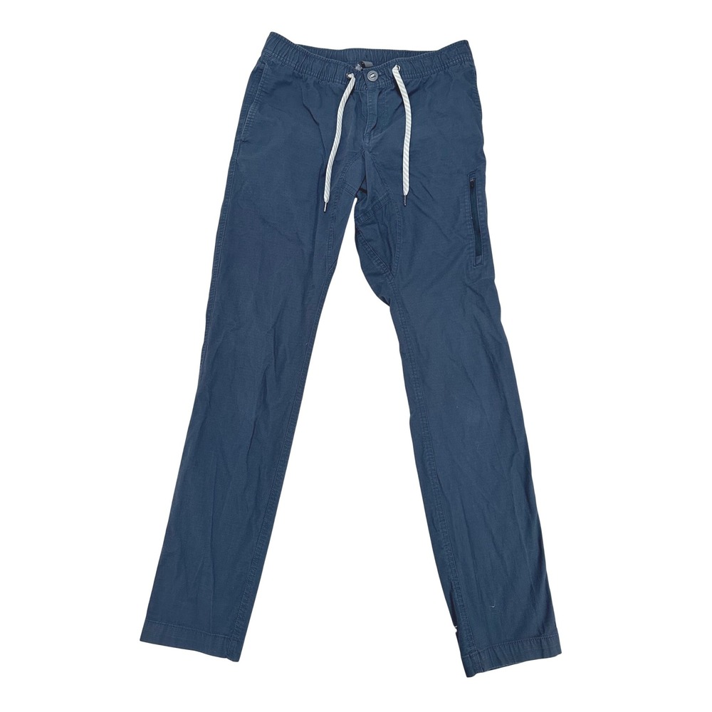 Vuori Ripstop Climber Pant Mens Navy Blue Organic Cotton Stretch V412 size Small
